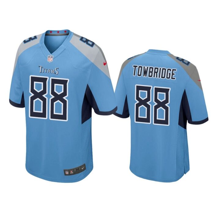 Men Keith Towbridge #88 Tennessee Titans Light Blue Game Jersey