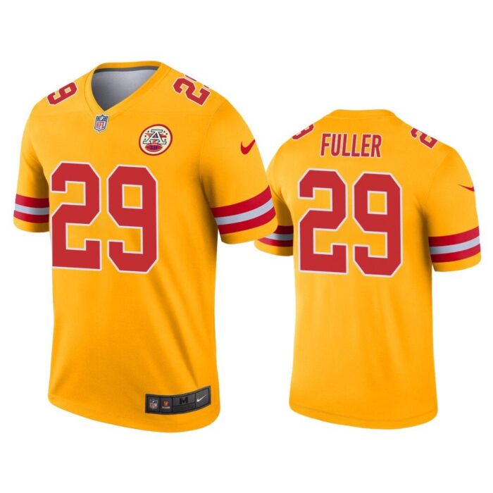 Men Kendall Fuller Kansas City Chiefs Gold Inverted Legend Jersey