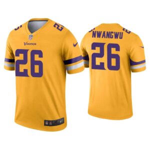 Men Kene Nwangwu Minnesota Vikings Gold Inverted Legend Jersey