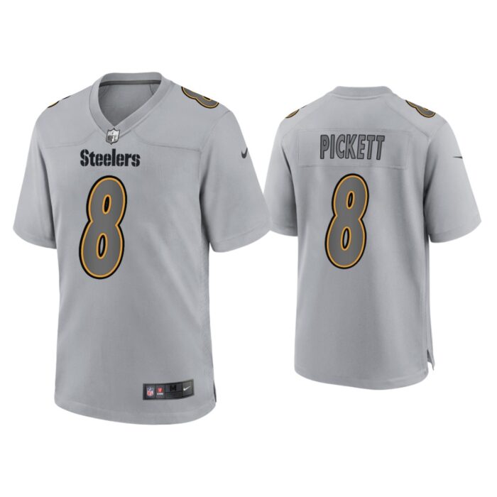 Men Kenny Pickett Pittsburgh Steelers Gray Atmosphere Fashion Game Jersey