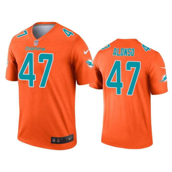 Men Kiko Alonso Miami Dolphins Orange Inverted Legend Jersey