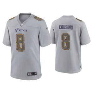 Men Kirk Cousins Minnesota Vikings Gray Atmosphere Fashion Game Jersey