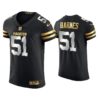 Men Krys Barnes Green Bay Packers Black Golden Edition Elite Jersey