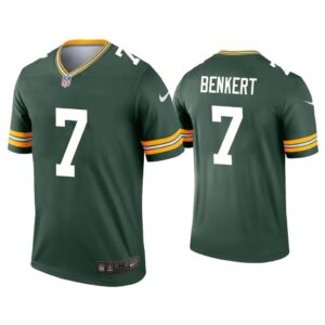 Men Kurt Benkert Green Bay Packers Green Legend Jersey