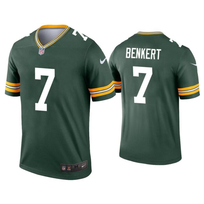 Men Kurt Benkert Green Bay Packers Green Legend Jersey