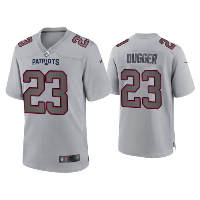 Men Kyle Dugger New England Patriots Gray Atmosphere Fashion Game Jersey