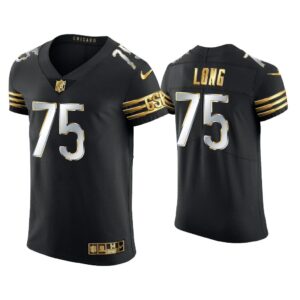 Men Kyle Long Chicago Bears Black Golden Edition Vapor Elite Jersey