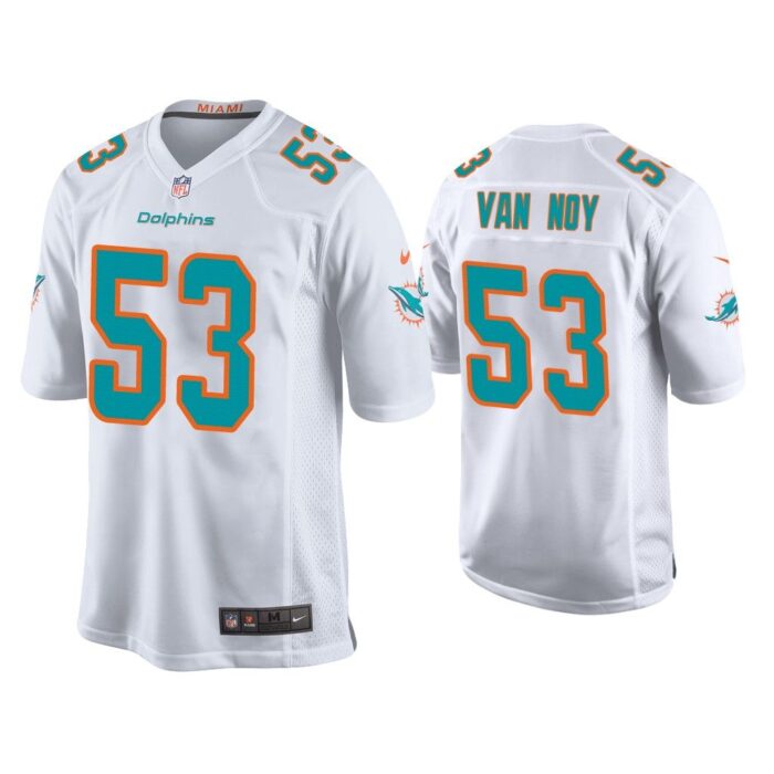 Men Kyle Van Noy Miami Dolphins White Game Jersey