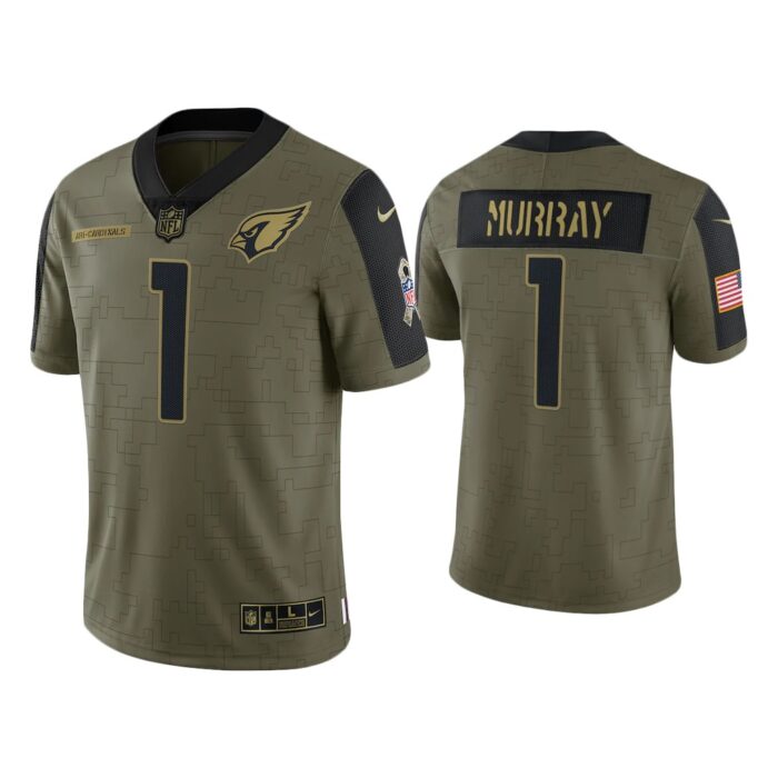 Men Kyler Murray Arizona Cardinals Olive 2021 Salute To Service Limited Jersey