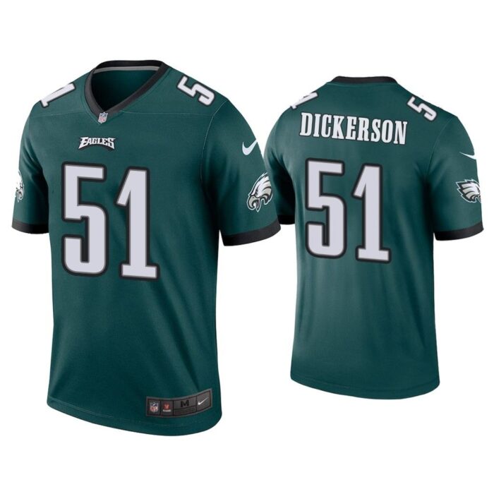 Men Landon Dickerson Philadelphia Eagles Green Legend Jersey