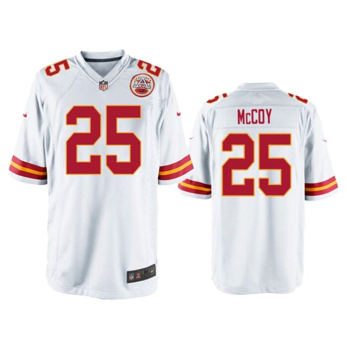 Men LeSean McCoy Kansas City Chiefs White Game Jersey