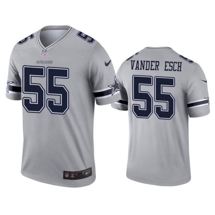 Men Leighton Vander Esch Dallas Cowboys Gray Inverted Legend Jersey