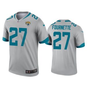 Men Leonard Fournette Jacksonville Jaguars Silver Inverted Legend Jersey