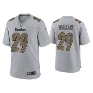 Men Levi Wallace Pittsburgh Steelers Gray Atmosphere Fashion Game Jersey