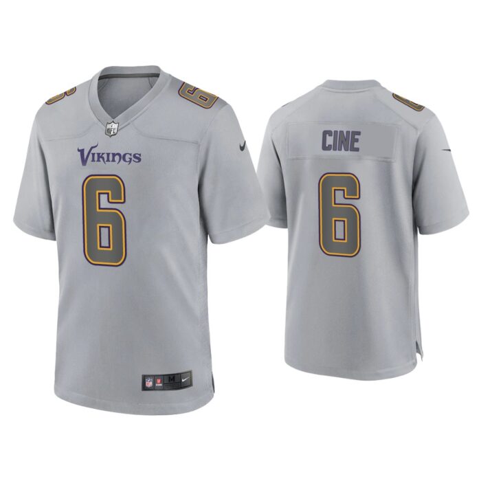 Men Lewis Cine Minnesota Vikings Gray Atmosphere Fashion Game Jersey