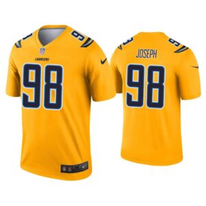 Men Linval Joseph Los Angeles Chargers Gold Inverted Legend Jersey