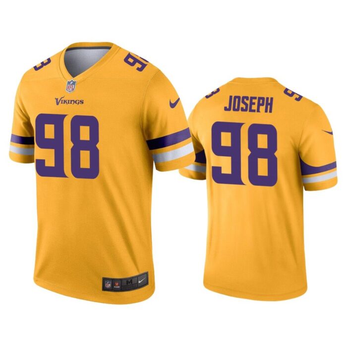 Men Linval Joseph Minnesota Vikings Gold Inverted Legend Jersey