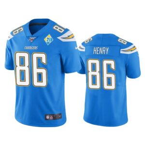 Men Los Angeles Chargers 60th Anniversary Hunter Henry Light Blue Limited Jersey