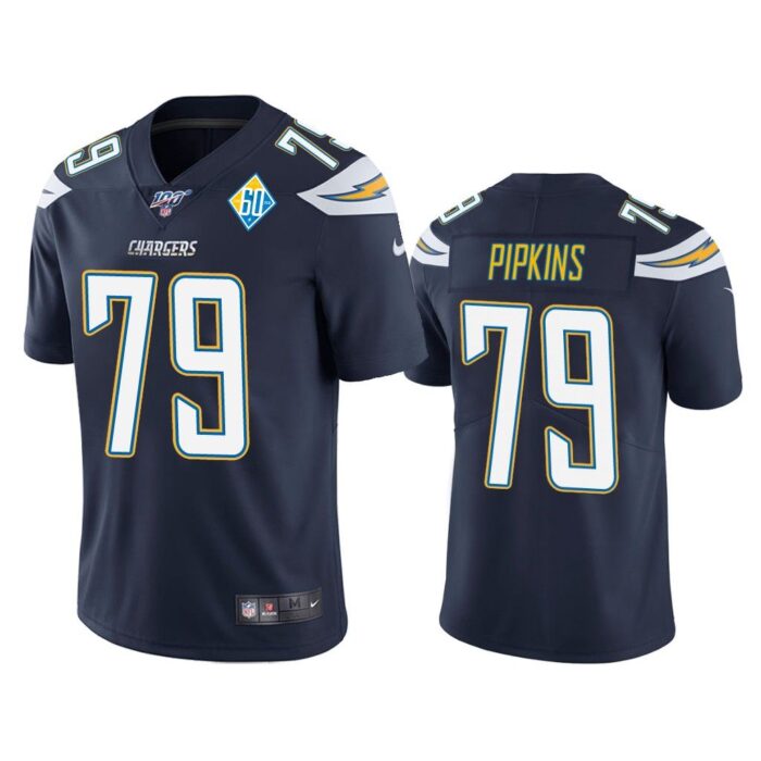 Men Los Angeles Chargers 60th Anniversary Trey Pipkins Navy Limited Jersey