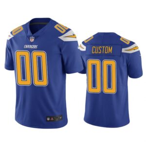 Men Los Angeles Chargers Custom #00 Royal Color Rush Limited Jersey