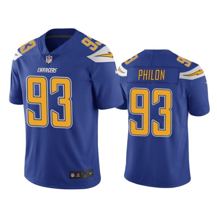 Men Los Angeles Chargers Darius Philon #93 Royal Color Rush Limited Jersey