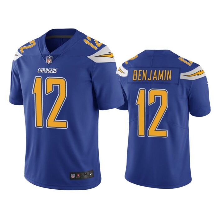 Men Los Angeles Chargers Travis Benjamin #12 Royal Color Rush Limited Jersey