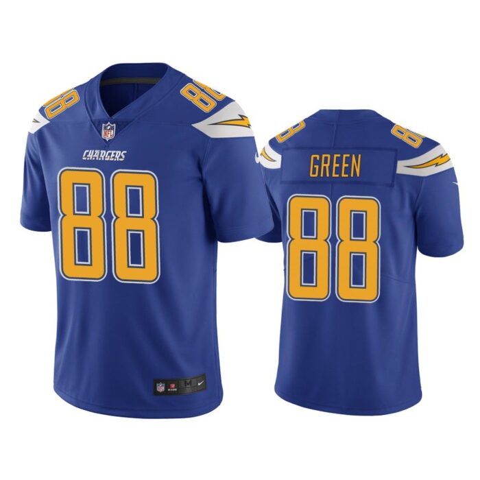 Men Los Angeles Chargers Virgil Green #88 Royal Color Rush Limited Jersey