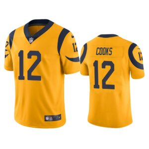 Men Los Angeles Rams Brandin Cooks #12 Gold Color Rush Limited Jersey