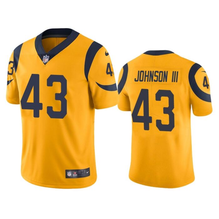 Men Los Angeles Rams John Johnson III #43 Gold Color Rush Limited Jersey