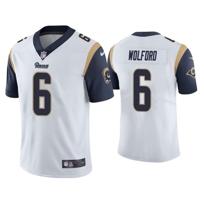 Men Los Angeles Rams John Wolford Vapor Limited White Jersey