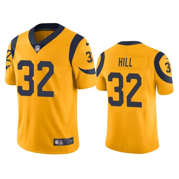 Men Los Angeles Rams Troy Hill #32 Gold Color Rush Limited Jersey