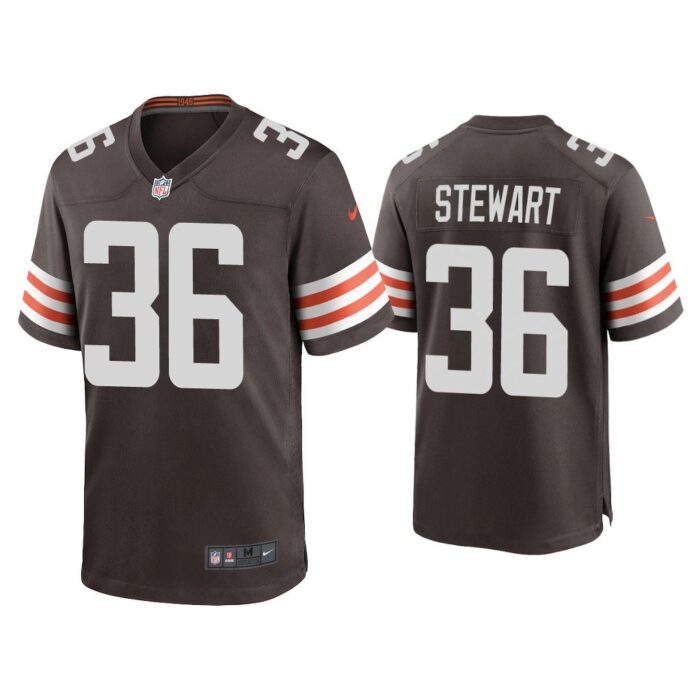 Men M.J. Stewart Cleveland Browns Brown Game Jersey