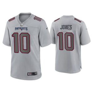 Men Mac Jones New England Patriots Gray Atmosphere Fashion Game Jersey