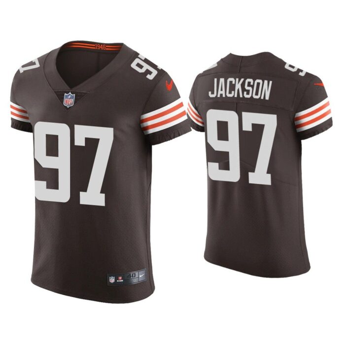 Men Malik Jackson Cleveland Browns Brown Vapor Elite Jersey