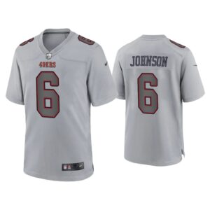 Men Marcus Johnson San Francisco 49ers Gray Atmosphere Fashion Game Jersey