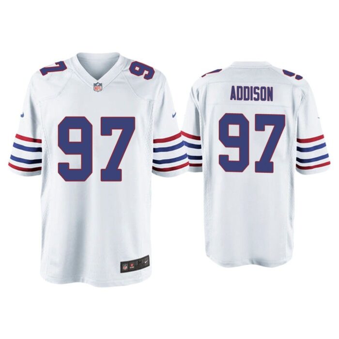 Men Mario Addison Buffalo Bills White Alternate Game Jersey