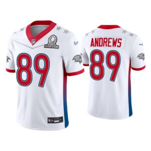 Men Mark Andrews Baltimore Ravens 2022 AFC Pro Bowl White Game Jersey