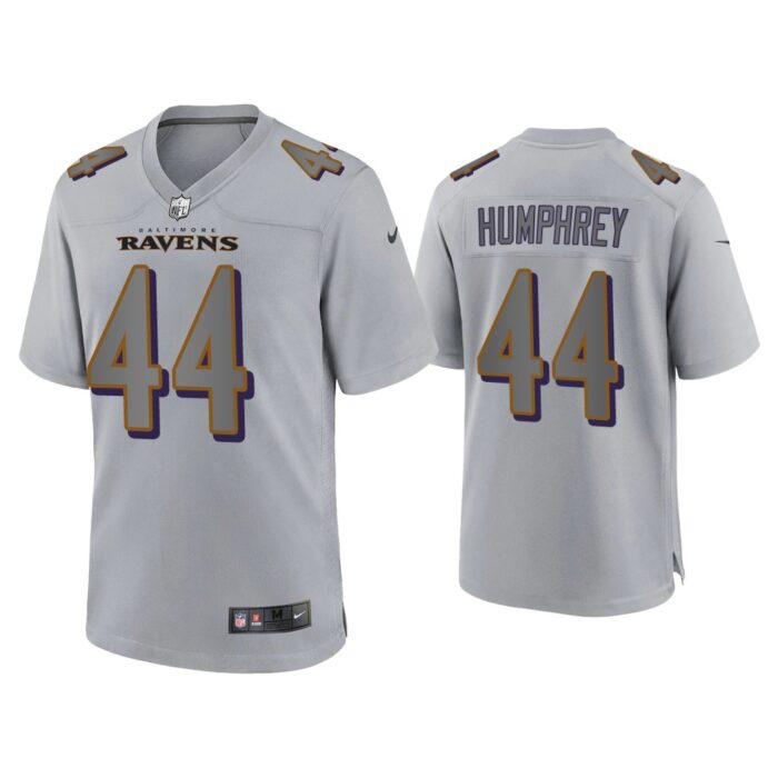 Men Marlon Humphrey Baltimore Ravens Gray Atmosphere Fashion Game Jersey