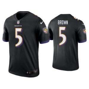 Men Marquise Brown Baltimore Ravens Black Legend Jersey