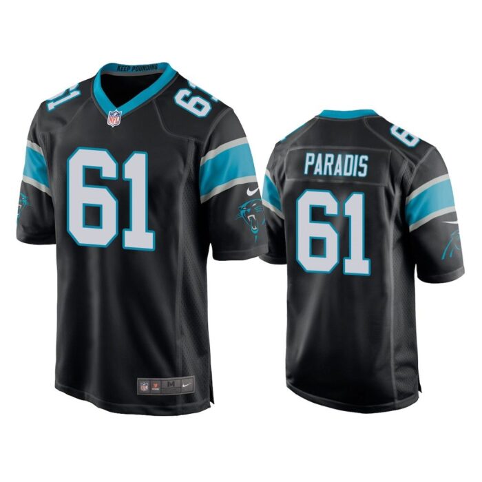 Men Matt Paradis #61 Carolina Panthers Black Game Jersey