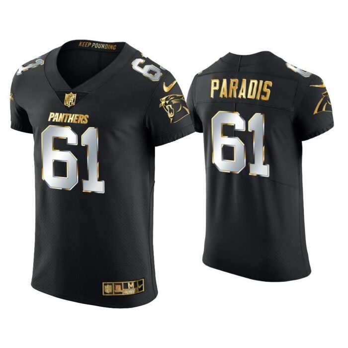 Men Matt Paradis Carolina Panthers Black Golden Edition Elite Jersey