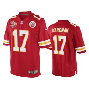 Men Mecole Hardman Kansas City Chiefs Red 60th Season Game Jersey