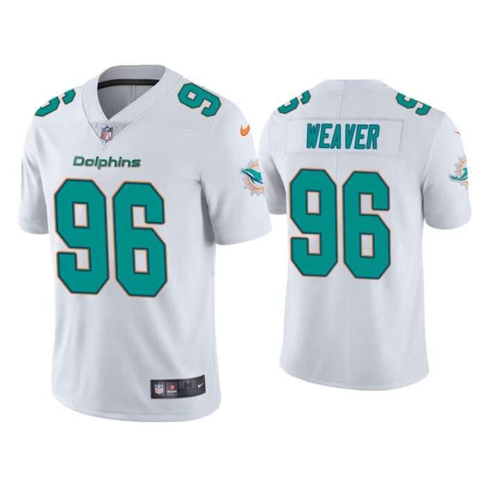 Men Miami Dolphins Curtis Weaver Vapor Limited White Jersey