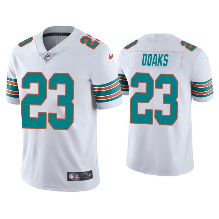 Men Miami Dolphins Gerrid Doaks Vapor Limited White Jersey