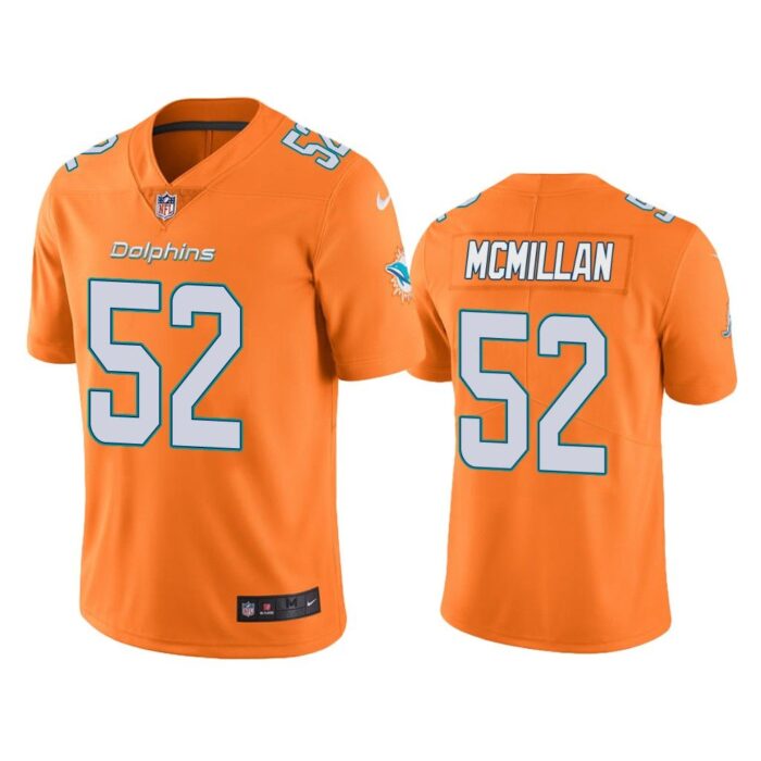 Men Miami Dolphins Raekwon McMillan #52 Orange Color Rush Limited Jersey