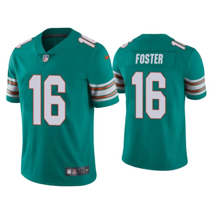 Men Miami Dolphins Robert Foster Vapor Limited Aqua Jersey