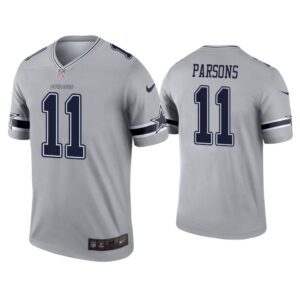 Men Micah Parsons Dallas Cowboys Gray Inverted Legend Jersey