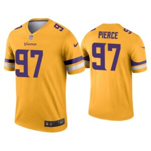 Men Michael Pierce Minnesota Vikings Gold Inverted Legend Jersey