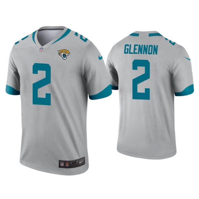 Men Mike Glennon Jacksonville Jaguars Silver Inverted Legend Jersey