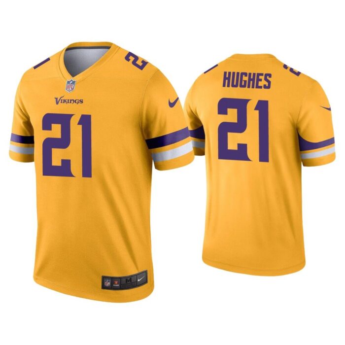 Men Mike Hughes Minnesota Vikings Gold Inverted Legend Jersey